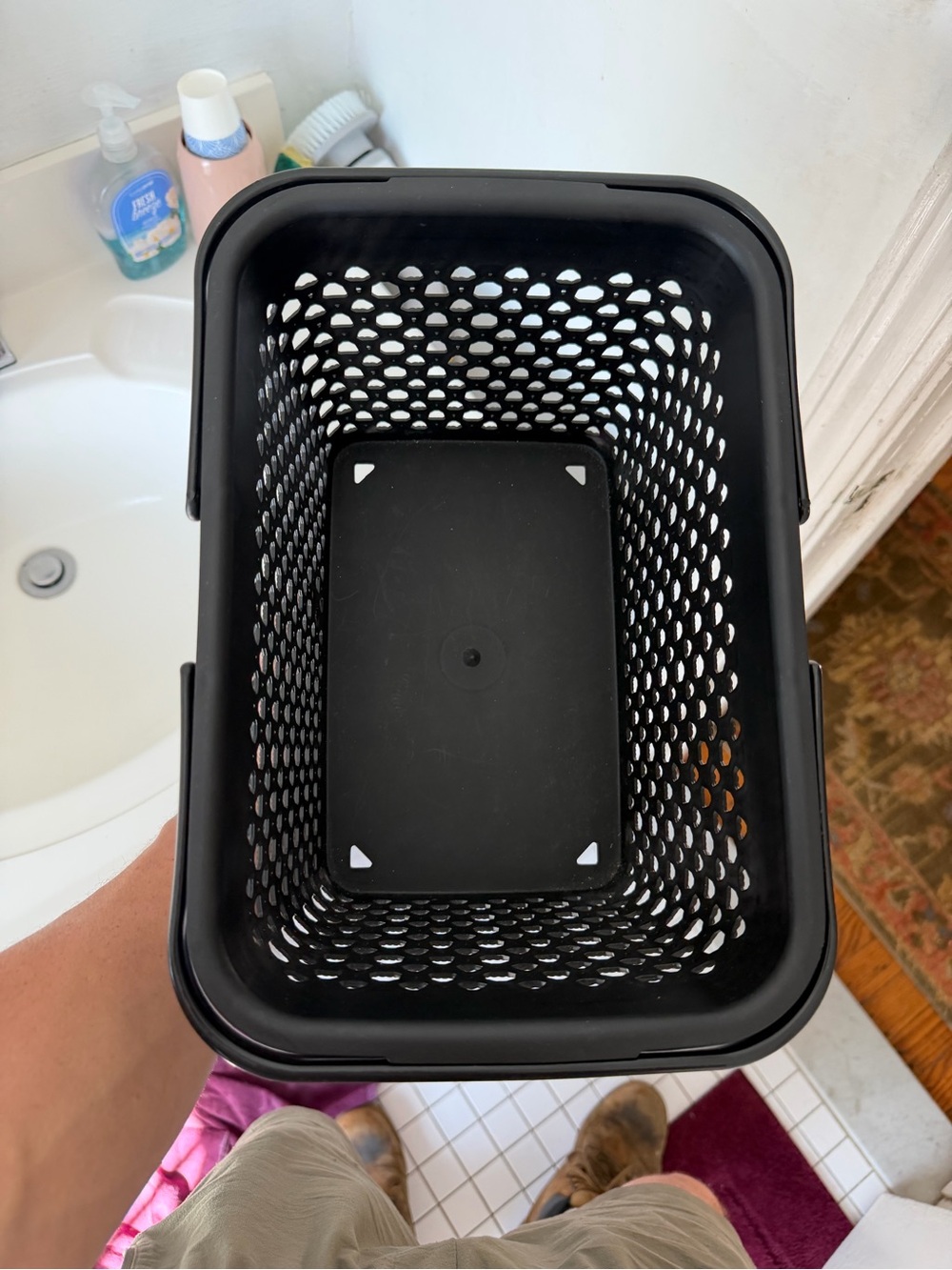 Black Plastic Storage Basket - Home Accents